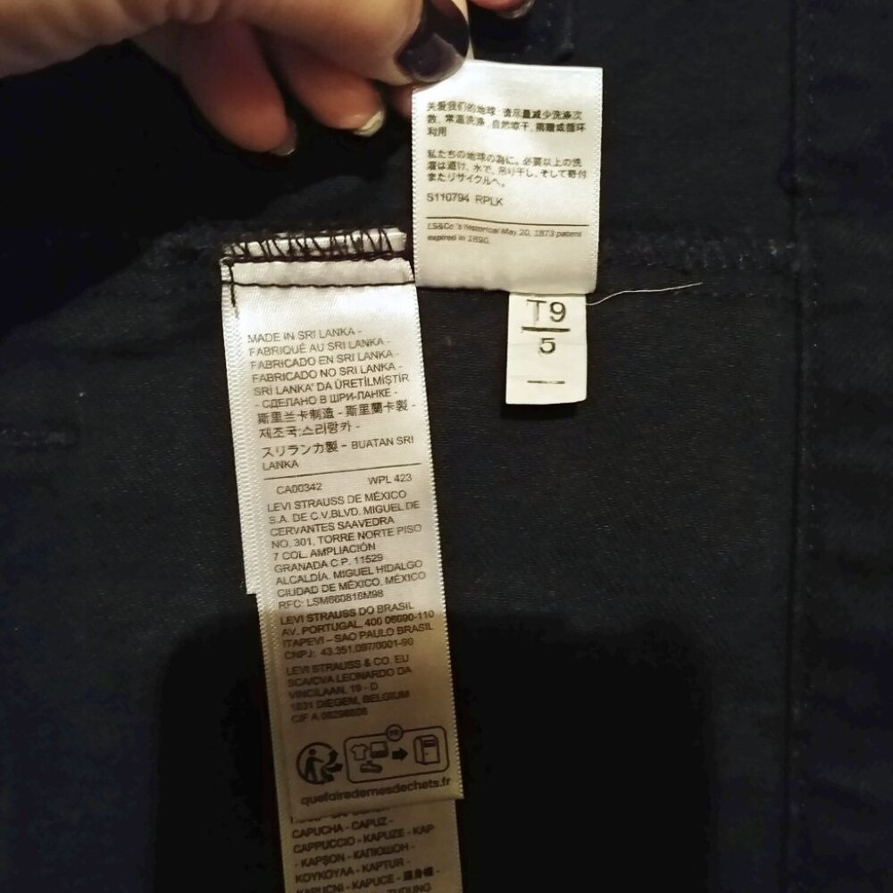 Levi's Black Hybrid Denim Hoodie Original Trucker Jacket Size XL - Picture 9 of 14